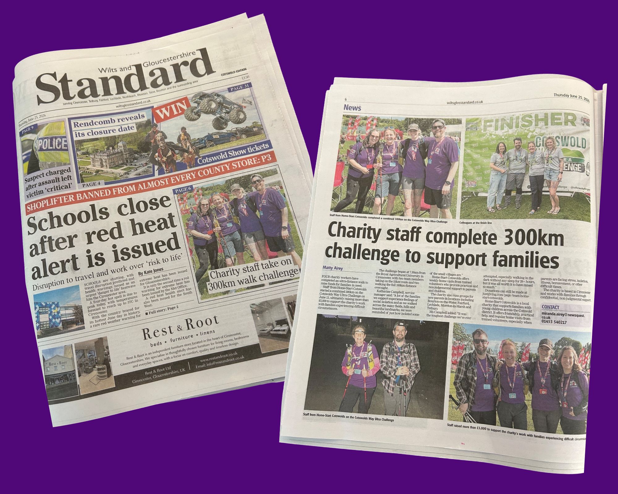 Front page of the Standard